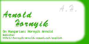 arnold hornyik business card